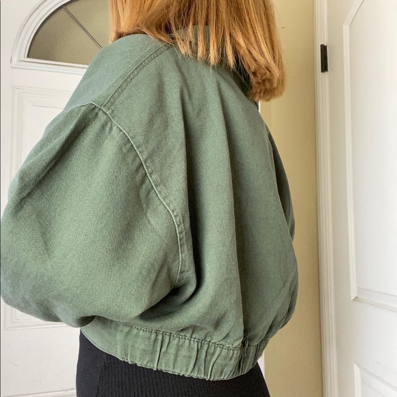 Olive cropped Jacket - Picture 5 of 5